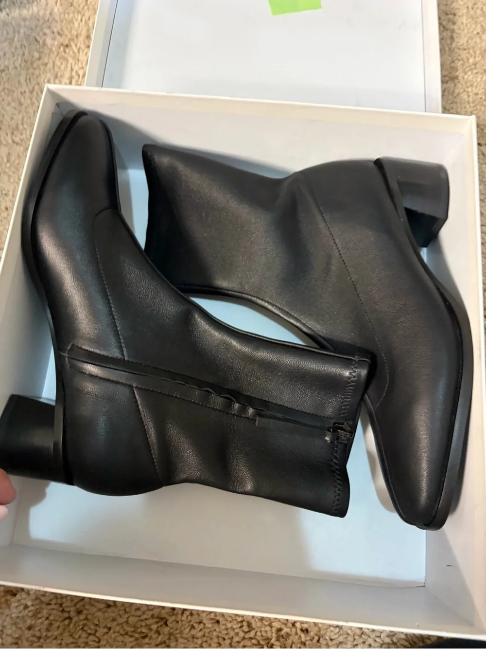 Quince Black Italian Leather Stretch Sock Bootie